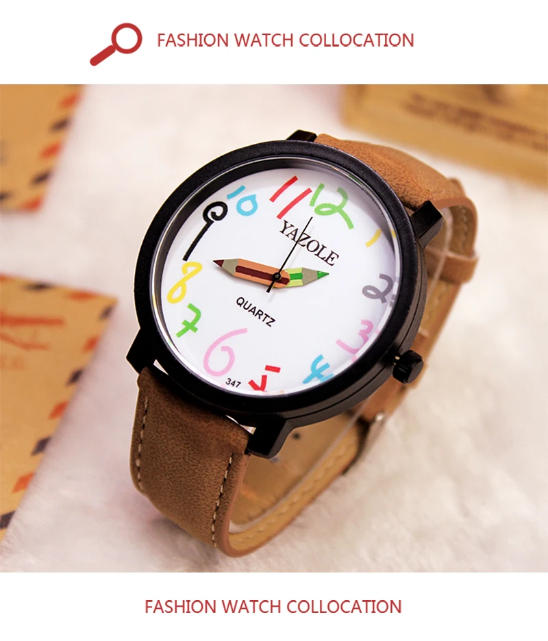 Fashion Color Kids Watches Soft Children\'s Bracelet Watch Easy Read Pencil Pointer Quartz Watch For Girl Boy Gift Reloj Infantil