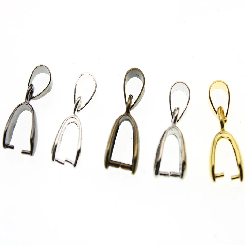 

20pcs/lot Necklace Pendant Pinch Clip Bail Clasps Hooks Connector Clip Fermoir Connecteur Collier For Necklace Pendant DIY