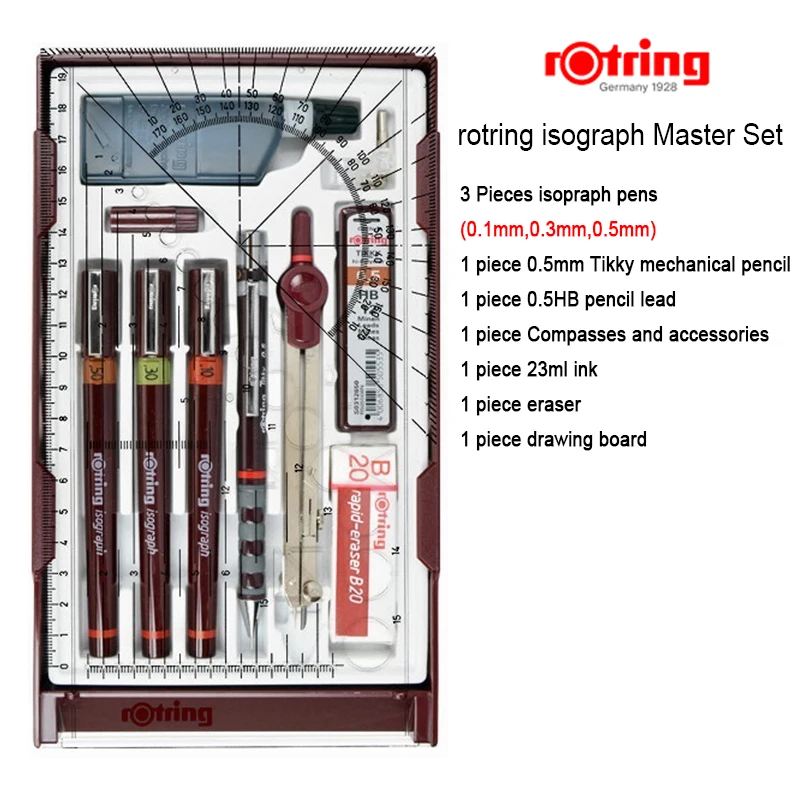 rOtring Master  Isograph pen Set  drawing design Pen