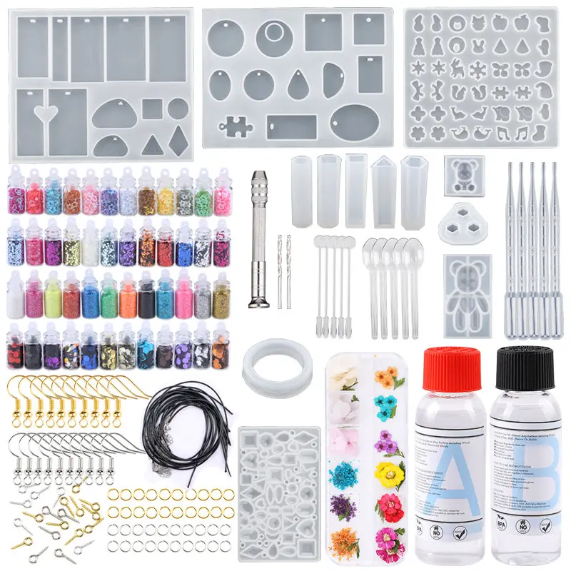 Kit de Moules en Résine Époxy Transparente QIAO 6
