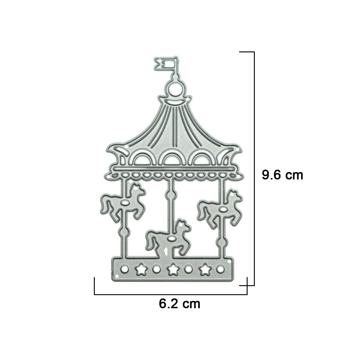 Merry-Go-Round Carrousel Pattern Metal Cutting Dies For Scrapbooking Handmade Memory Card Photo Album Decorating