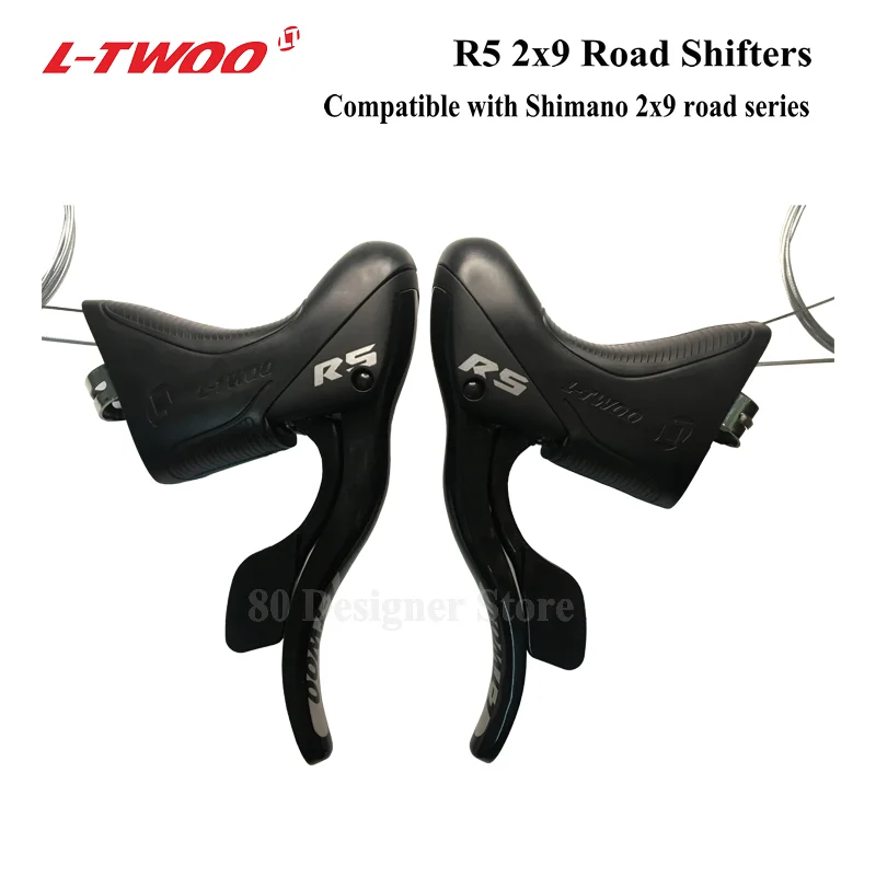 LTWOO R5 2x9 speed Road Bike Shifters Lever Brake Road Bicycle Compatible for Shimano 18s Derailleur, brake cables are included