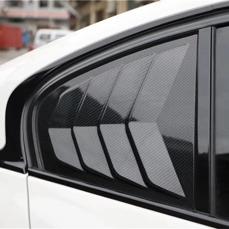 

ABS Car Exterior Rear Window shades Side Louvers Vent Cover Trim Stickers Fit for BMW 3 Series 2013-2019