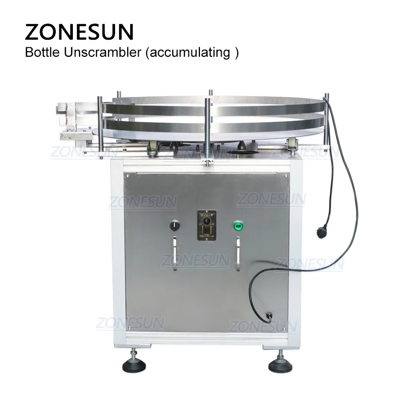 ZONESUN Fully Production Line Automatic Liquid Bottle Filling Capping Labeling Turntable Packing Machine for Beverage Soap Oil