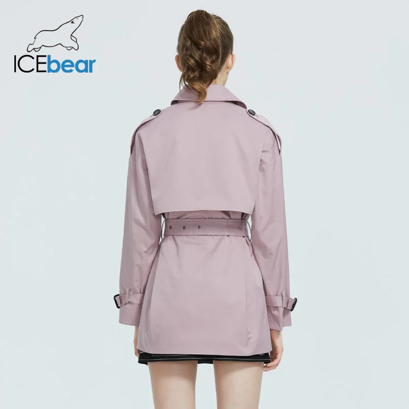 ICEbear 2022 Women\'s fall windbreaker stylish casual female lapel trench coat quality brand women clothing GWF20027D