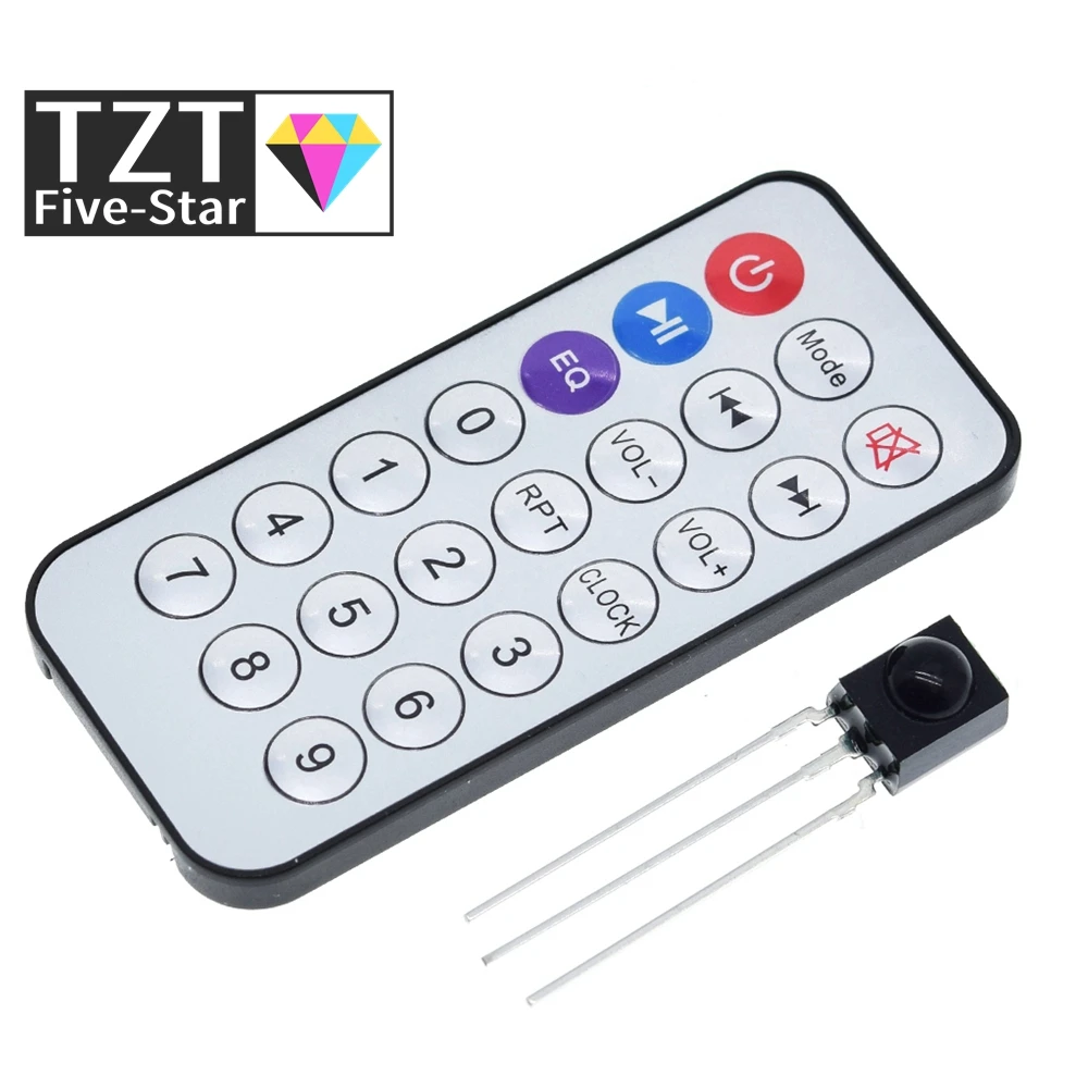1/3 Stück IR-Empfänger 38 kHz drahtloses Fernbedienungsmodul-Set für Bluetooth-Audio-Empfängerplatine MP3 verlustfreie Decoderplatine – Detail 1