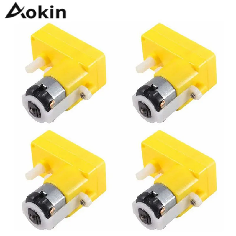 

4Pcs/lot L Shape DC Electric TT Motor 3V-6V Gear Motor Dual Shaft Suitable for Smart Car Robot Arduino DIY Kit