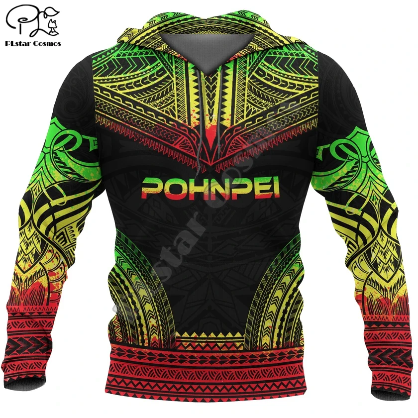 PLstar Cosmos 3DPrint Pohnpei Polynesian Culture Tribe Turtle Tattoo Winter Men/Women Funny Harajuku Streetwear Zip Hoodies-a4