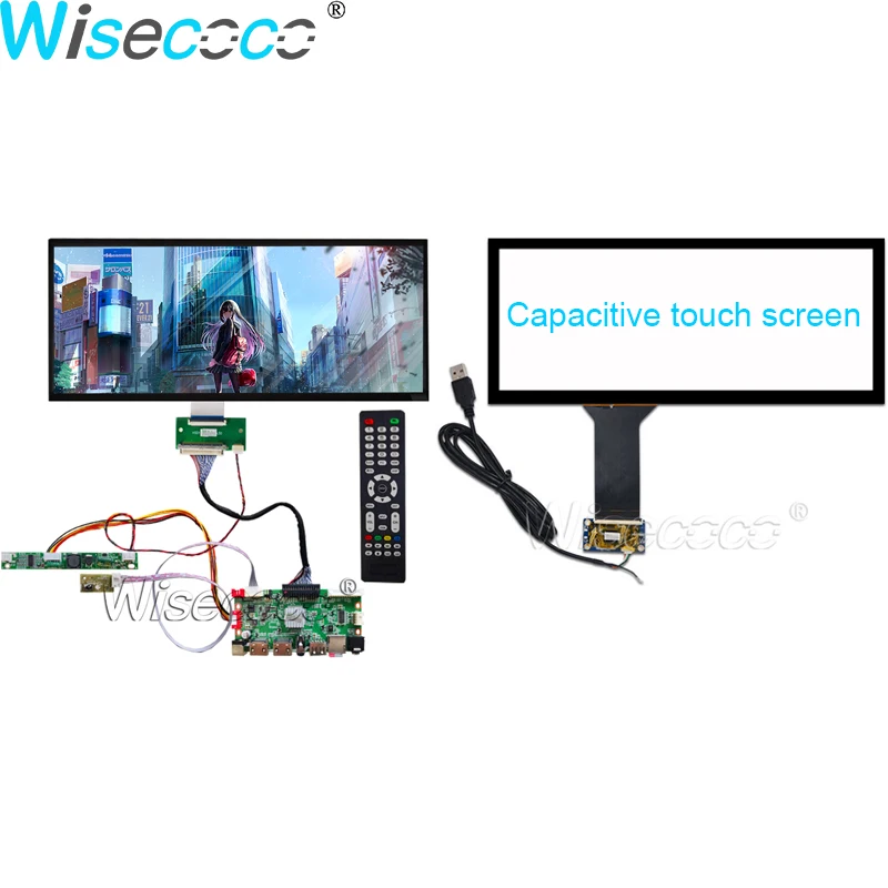 12.3 Inch High Brightness IPS TFT LCD Display Capacitive Touch Screen Automatic LVDS VGA Earphone Controller Board