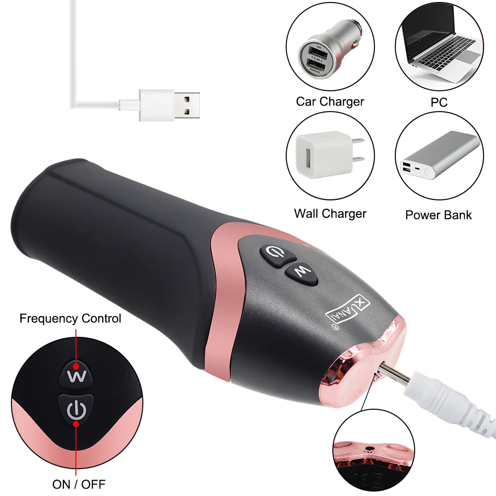 Penis Pump Vibrator Penis Delay 12 Speed Male Masturbator Trainer Adult Automatic Glans Stimulate Exercise Oral Sex Toys for Men