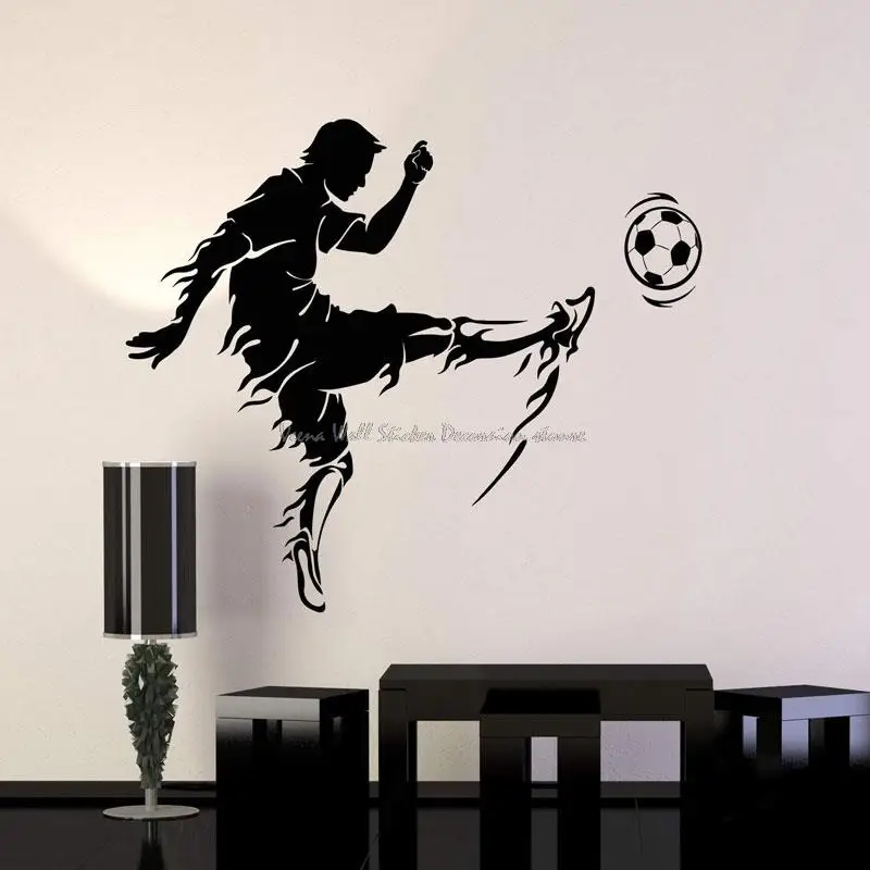 Customizable name football wall stickers for football lovers, children, teenagers, boys, room decoration wall stickers gifts ET1