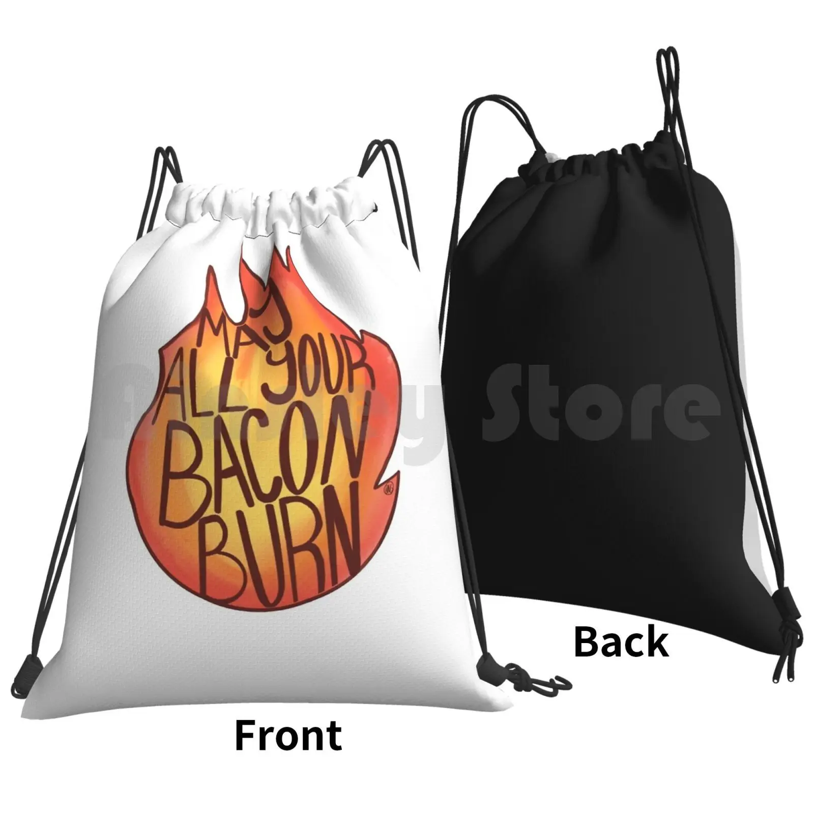 Calcifer Quote Backpack Drawstring Bags Gym Bag Waterproof Calcifer Dianna Wynne Jones Studio Ghibli