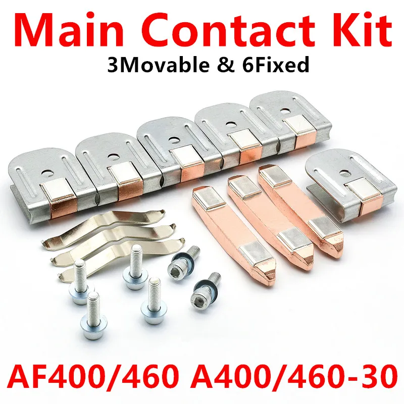 kit de contato principal para a40030 af400 30 a460 30 af460 30 zl400 zl460 em movimento e contato fixo contator repair kit contato conjunto 01