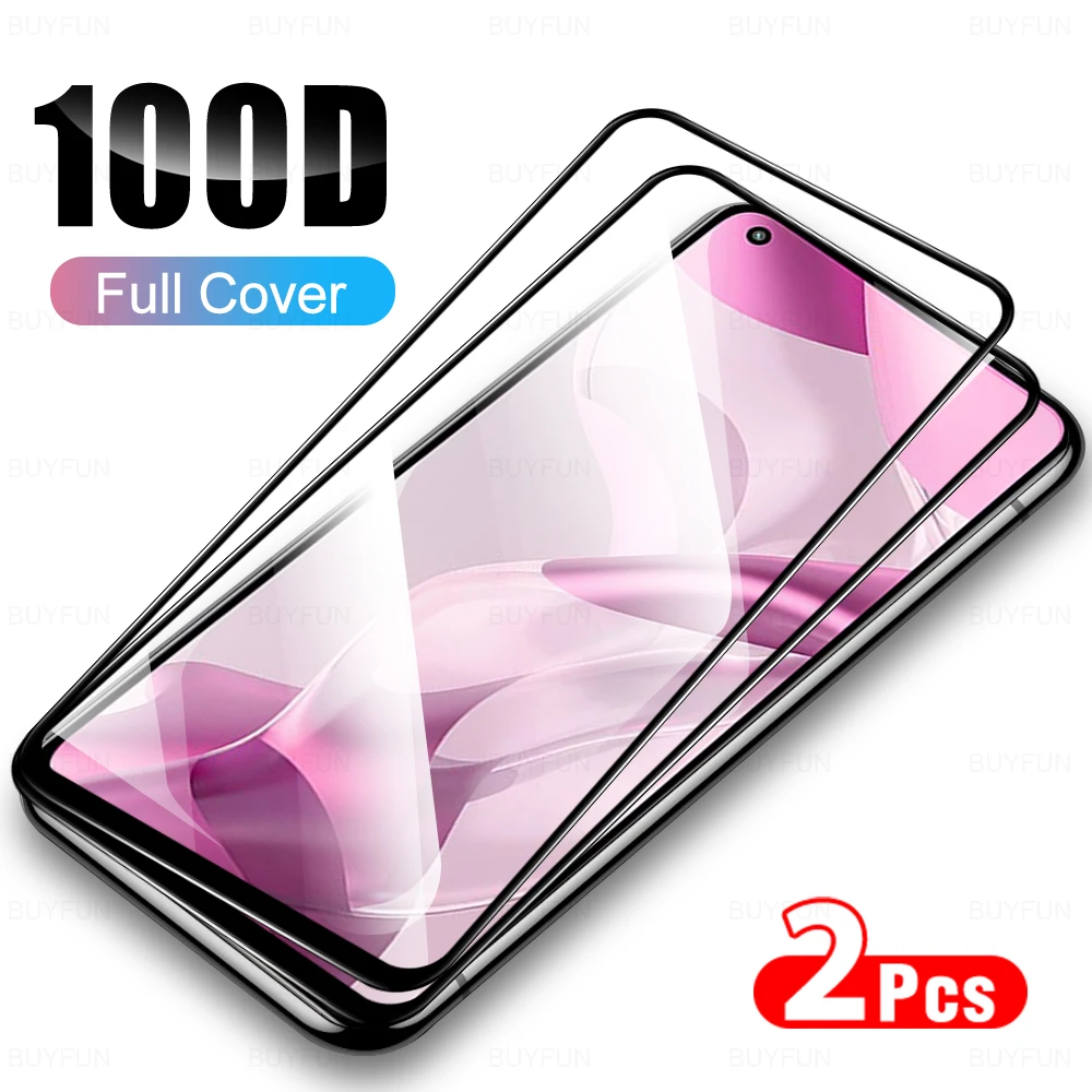 2Pcs Screen Protector Tempered Glass For Xiaomi Mi 11 Lite 5G NE 11Lite 5G 11Lite Protective Film On For HD Glas 6.55