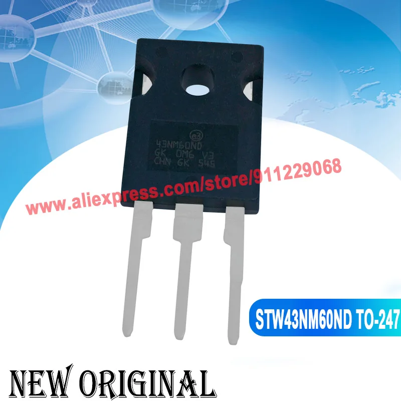 (5 Pieces) H40R1203 IHW40N120R3 1200V 40A / 43NM60ND STW43NM60ND 650V 35A / H20R1202 IHW20N120R2  / K75H603 IKW75N60H3 TO-247