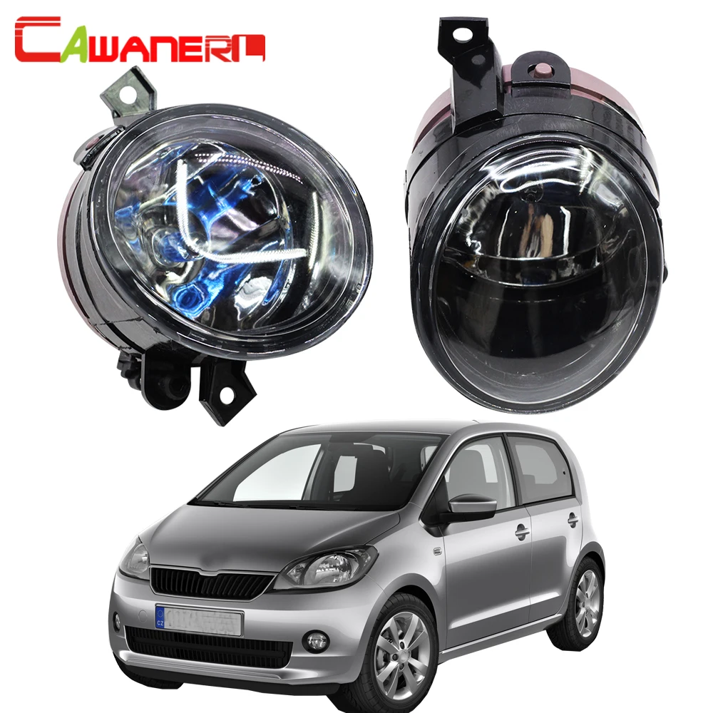 

Cawanerl для Skoda Citigo 2012 2013 2014 автомобильные аксессуары 100 Вт туман светильник сборки H11 галогенная лампа DRL Дневной светильник 12V