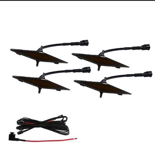 Imagen 2 del producto Juego de 4 piezas iJDM, lente ahumada, Kit de iluminación de rejilla delantera blanca ámbar para parrilla Toyota 4Runner TRD Pro 2014-2019, incluye 12V