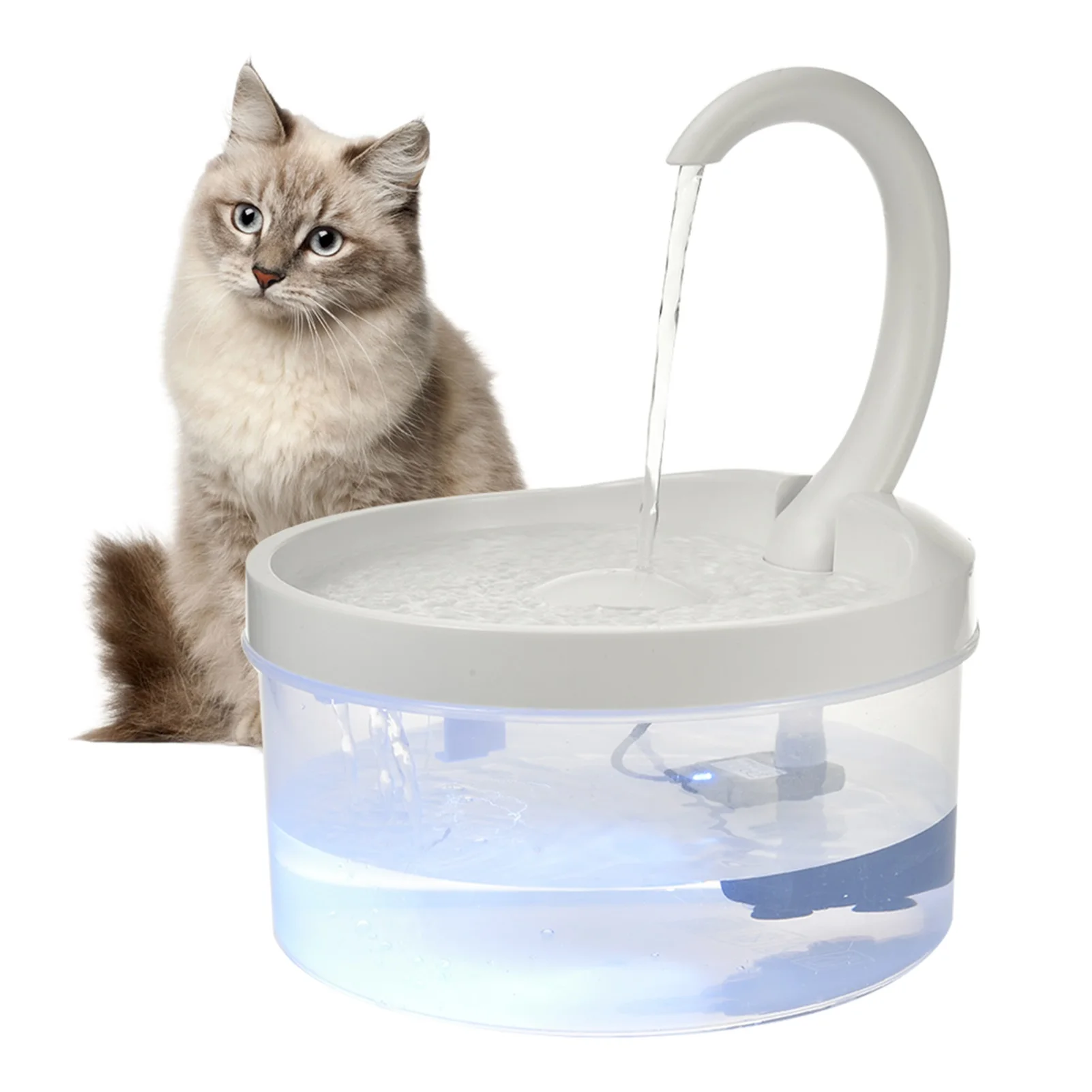 Electric Pet Water Fountain Cat Auto Cycle Water Dispenser Pet Automatic Drinking Fountain With LED Light For Cats Dogs Supplies