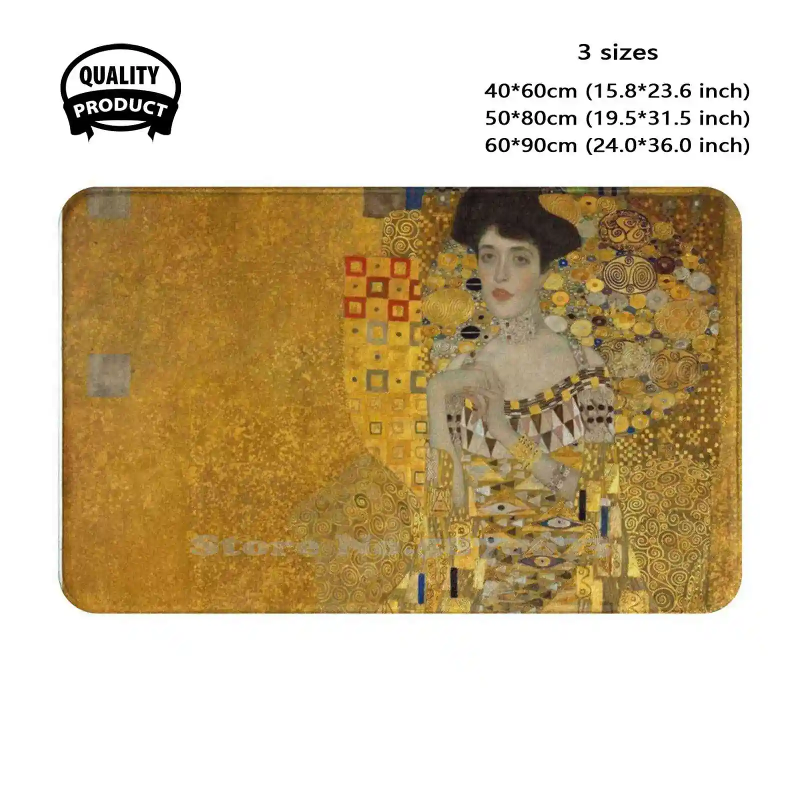 Adele Bloch-I 1907 Soft Cushion Home Carpet Door Mat Car Rug Adele Bloch I 1907 Gustav Klimt Classic Art Fine Art Portrait