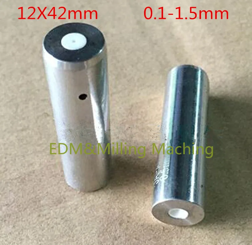 

2pcs EDM Machine Ceramic Guide 12X42mm 0.1-1.2mm Guide Tube For Drill Guide For EDM Drilling Machine