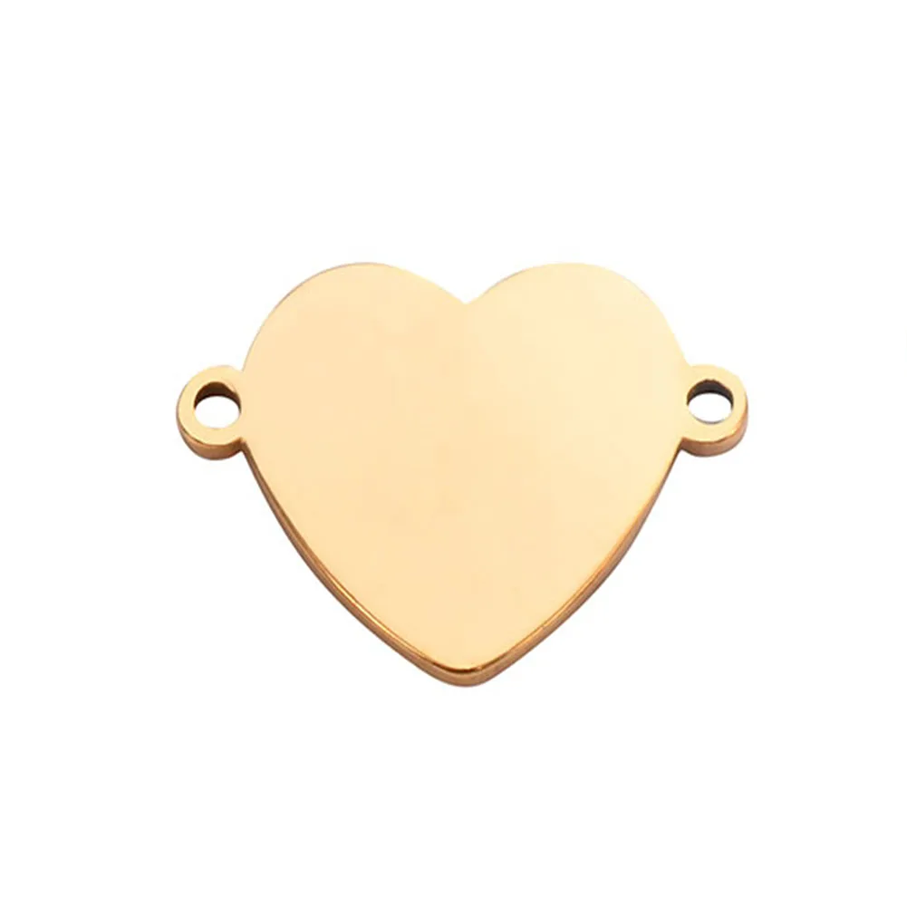 Großhandel 10 Stück Edelstahl kleine Herz Armband Halskette Anschlüsse handgemachte Charm Zubehör DIYSchmuckherstellung Komponenten – Detail 5