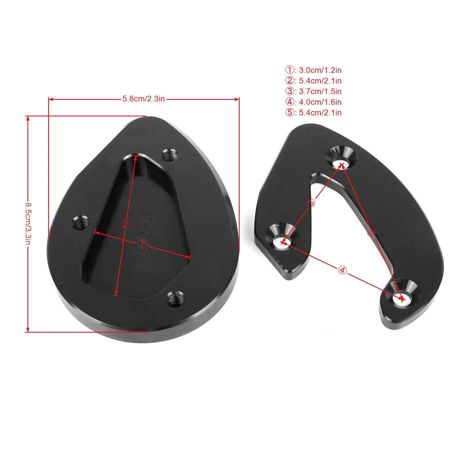 Panigale V2 CNC Kickstand For Ducati Panigale 899 959 1199 R S 1299 R FE/S Foot Side Stand Extension Enlarge Pad Support Plate