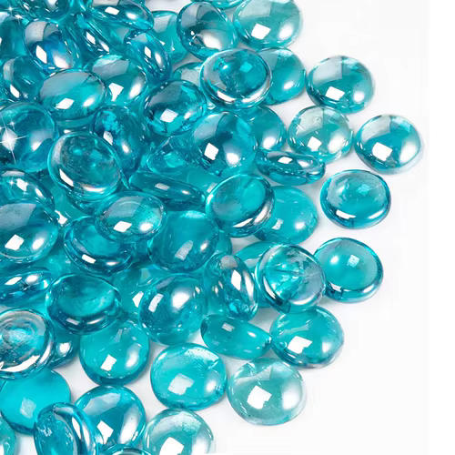 Roches de verre à feu bleu pour foyer