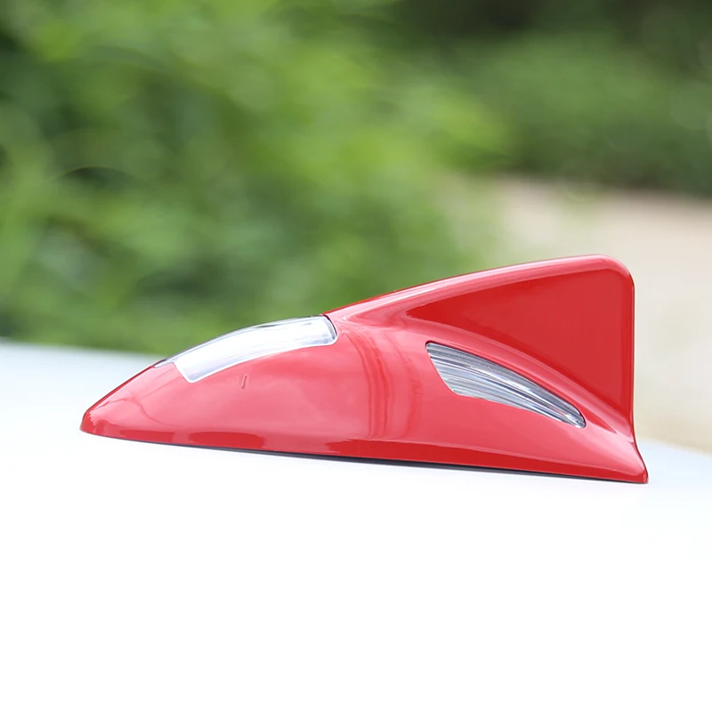 Car Modified Lights Solar Charging Dodge Taillights Led Roof Lights Tail Car Warning Decorative Fish Fin Antenna