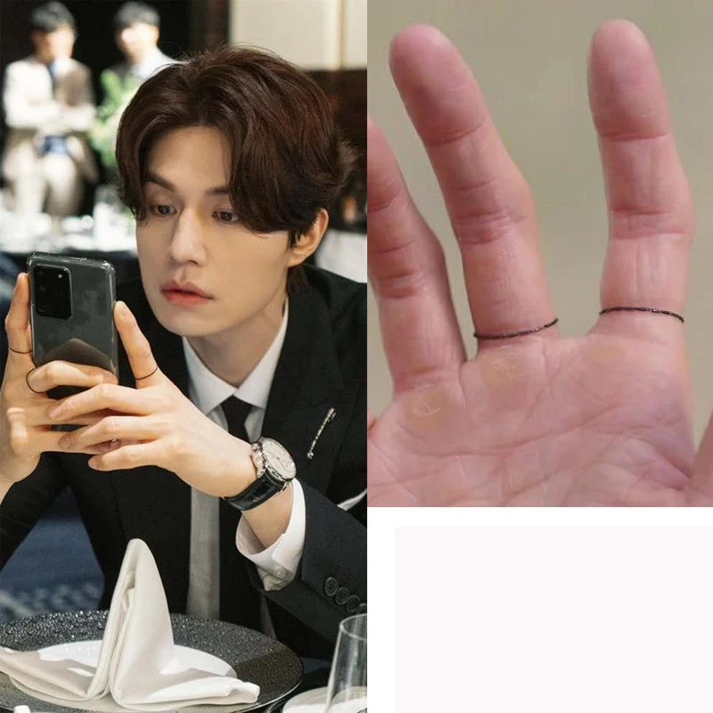 Korean Drama 이동욱 Thin Chain Rings for Women Couples Unisex Knuckle Ring Tale of The Nine Tailed Lee Dong Wook Gift