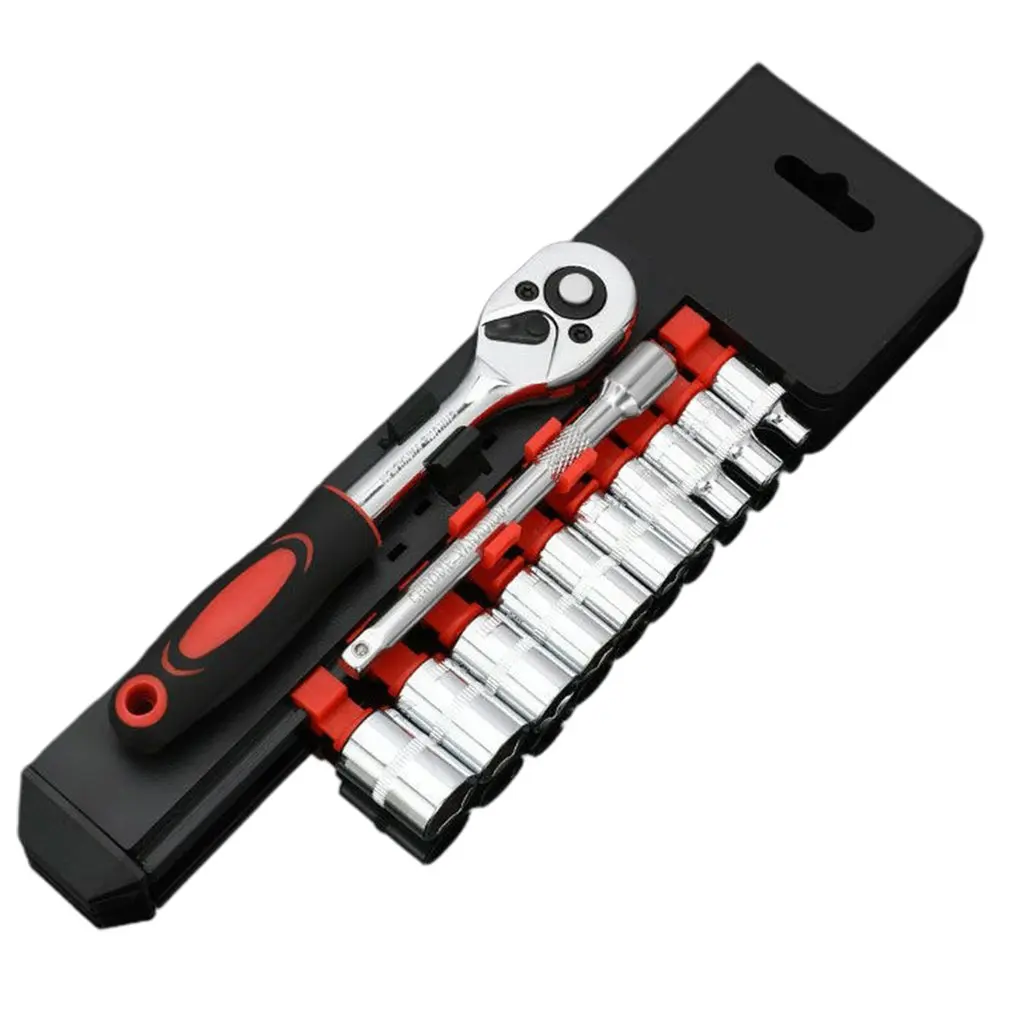 12pcs 1/4'' Inch Ratchet Socket Wrench Set Hardware Car Repairing Tool Socket Set