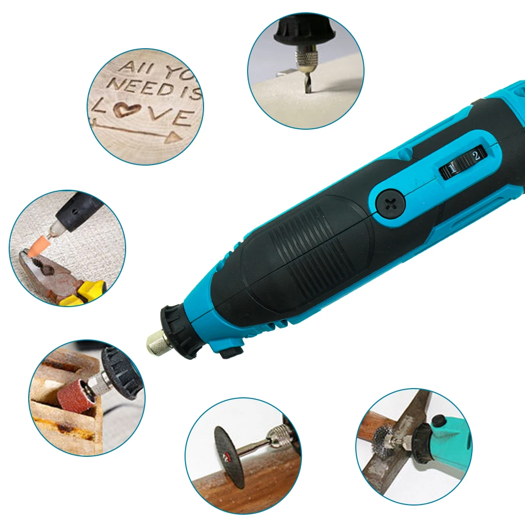 COOFIX-grabador eléctrico Dremel, amoladora rotativa con accesorios de molienda, Mini bolígrafo de grabado multifunción, herramientas de molienda