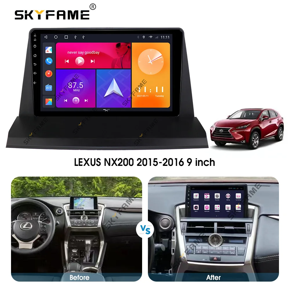 SKYFAME Car 16Pin Android Radio Stereo Wiring Harness With Canbus Box Decoder For Lexus NX200 Z10 NX 200 2014-2020