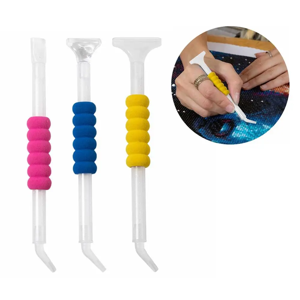 Broca de punta de codo para manualidades, accesorio de costura profesional de plástico con diamantes de imitación, para bordado y manualidades