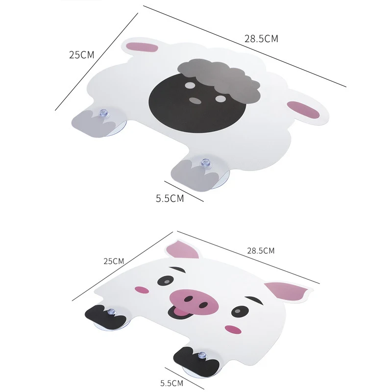 Sink Water Splash Guard with Suction Cup Cute Animals Water Stopper Kitchen Waterproof Screen Anti-water Board Baffle Plate