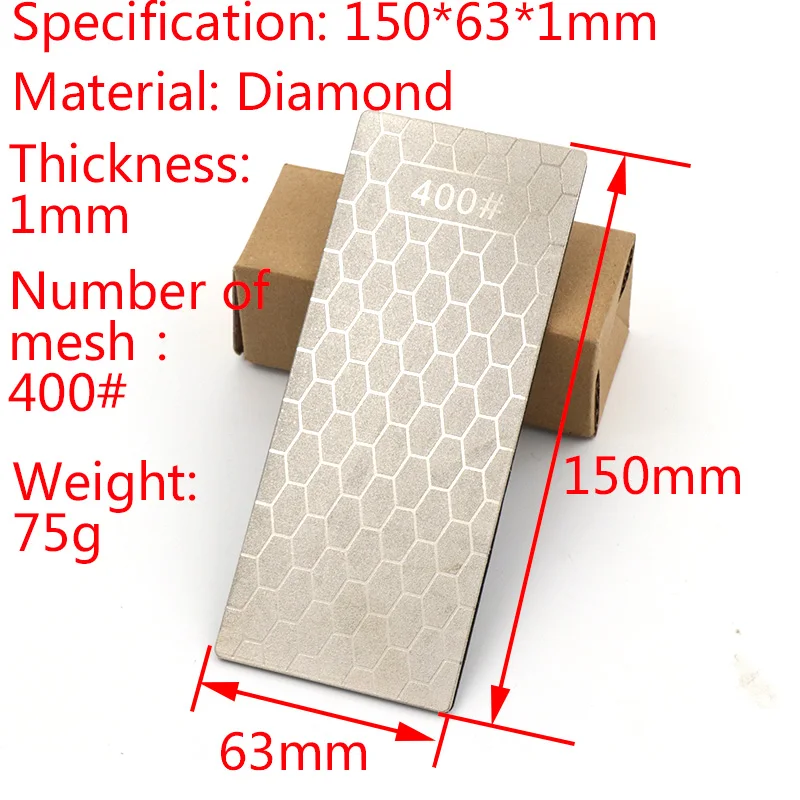 1pcs Thin Honeycomb Diamond Sharpening Stone 400 Grit Knives Whetstone Knife Sharpener Kitchen Grinder Abrasive Tool Can Paste