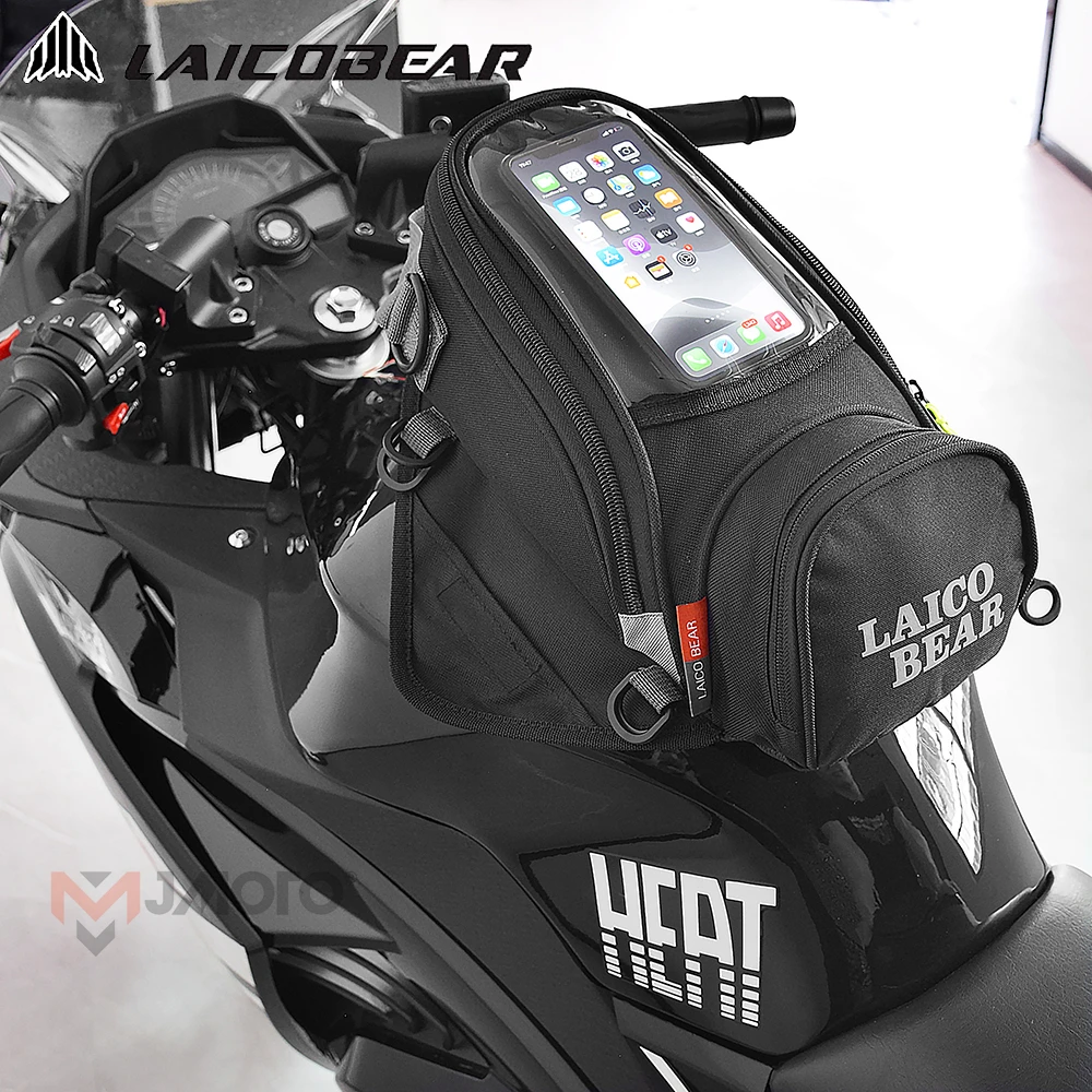 Strong Magnetic Motorcycle oil fuel Tank Bag Men Motorbike Saddle Single Shoulder Bag Big Screen For phone & GPS With Raincover