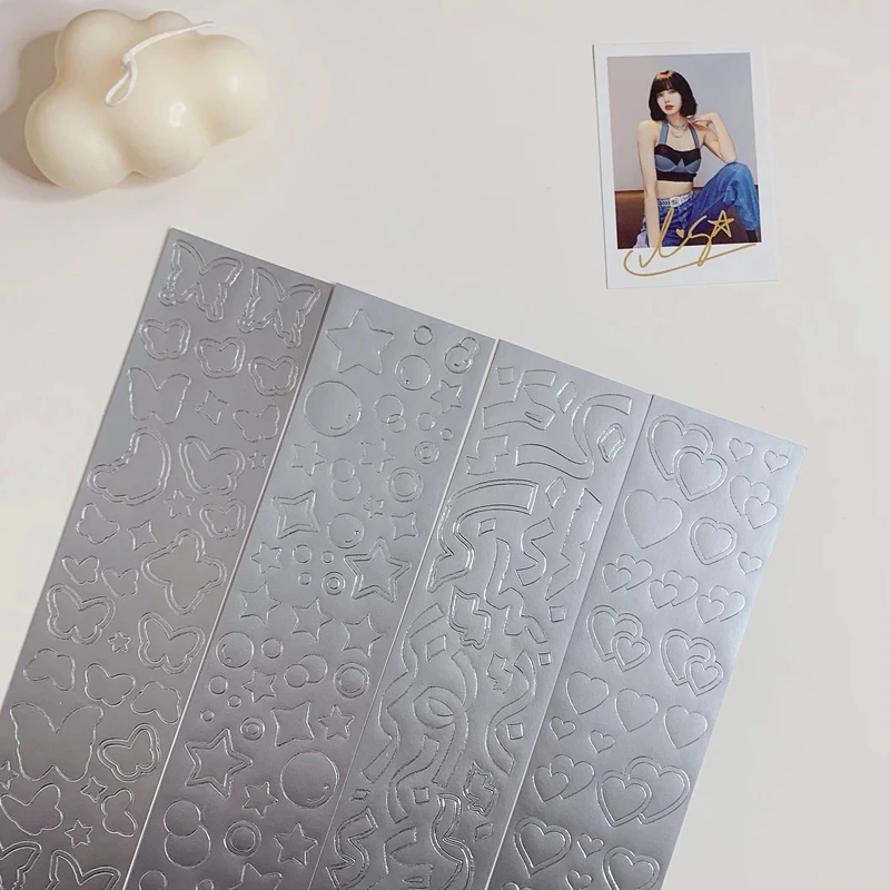 1Pc Bronzing English Number Bowknot Ribbon Sticker Scrapbooking Stick DIY Stationery StickerAlbum Diy Decoration Stickers