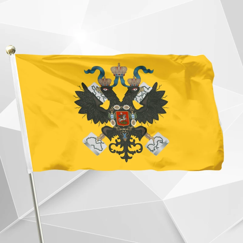 

Emperor Russia 1700-1917 Imperial Standard Flag 90x150cm 3x5ft Polyester Russia Russian Empire 60x90cm 21x14cm Banner