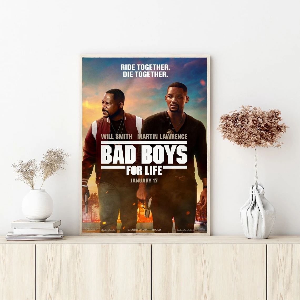 Bad Boys For Life Official Movie Cover Poster Wall Art Canvas Painting Bedroom Living Room Home Decoration (No Frame)