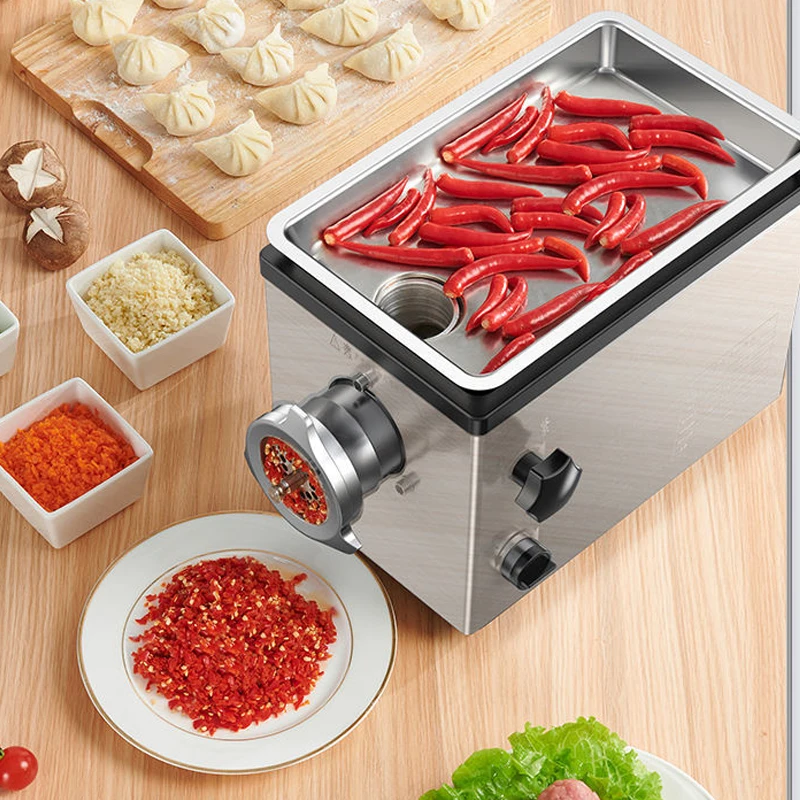 Electric Meat Grinders Stainless Steel Heavy Duty Mincer ​Sausage Stuffer Food Processor Home Chopper Meat Filling Maker Mincer