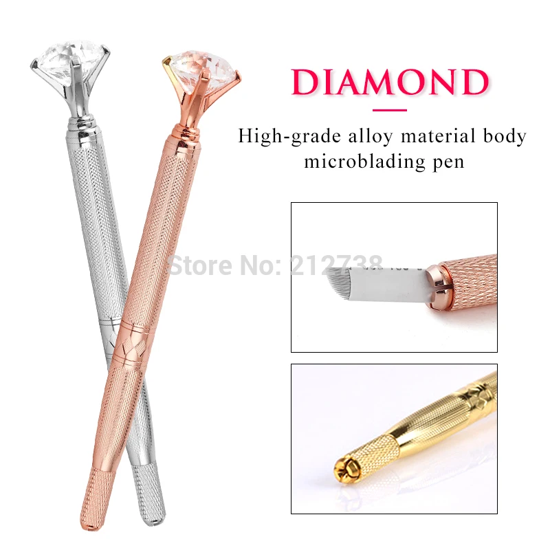 Professional Crystal Tebori Eyebrow Tattoo Pen Permanent Makeup Pen Machine Microblade Pen for Lip and Eyebrow Tattoo Equipment