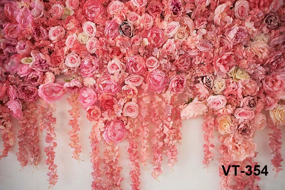 Wedding Rose Flowers Wall Decorations Photography Backdrops Party Bridal Baby Portrait Photographic Background for Photo Studio