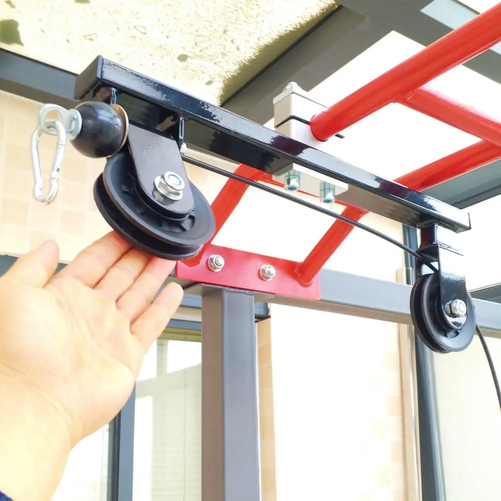 Fitness fai da te Pulley Cable Machine System per tubo metallico rotondo Home Pull Down accessori per allenamento palestra caricamento attrezzatura