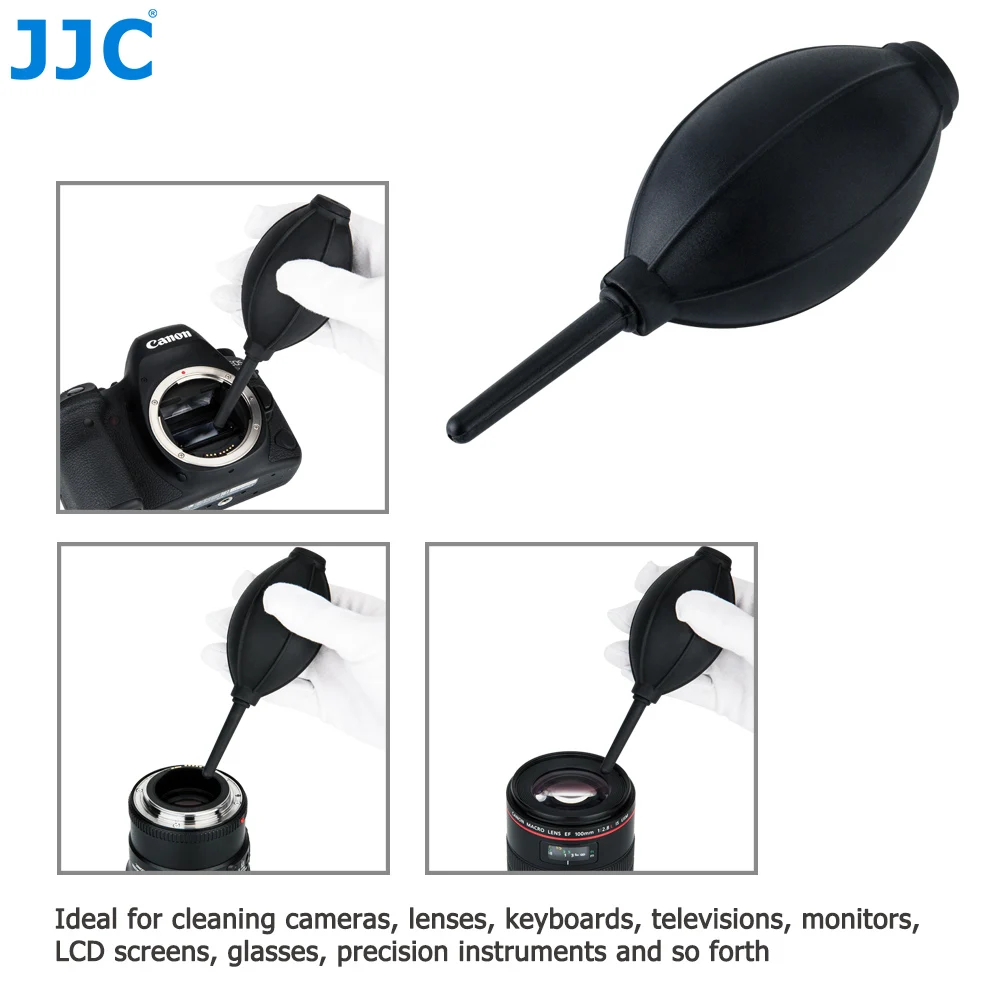 JJC Camera Lens Screen Cleaner Dust Air Blower for Canon 6d 80d/Nikon D90 D5300 D5500 D3400/Sony A6000 A7 DSLR Sensor Cleaning