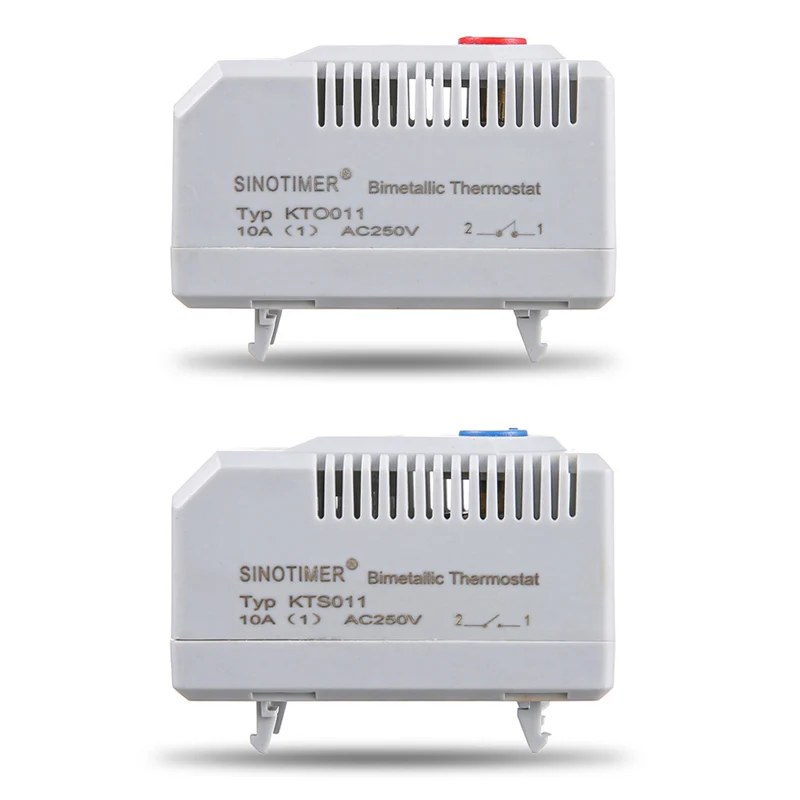 0-60\'C KT0011 KTS011 Szyna DIN Mini kompaktowy termostat bimetaliczny Mechaniczny regulator temperatury Normalne otwarcie Zamknij