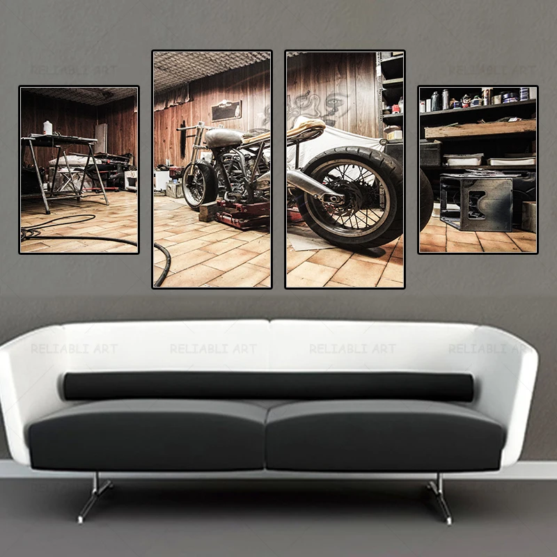 Les œuvres d'art café racer une tendance artistique industrielle et rétro