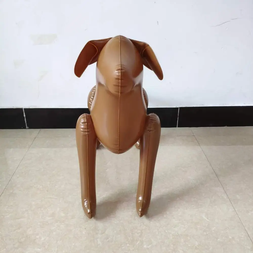 Plastic inflatable dog model pet shop props puppy clothes photo tools simulation animal toys
