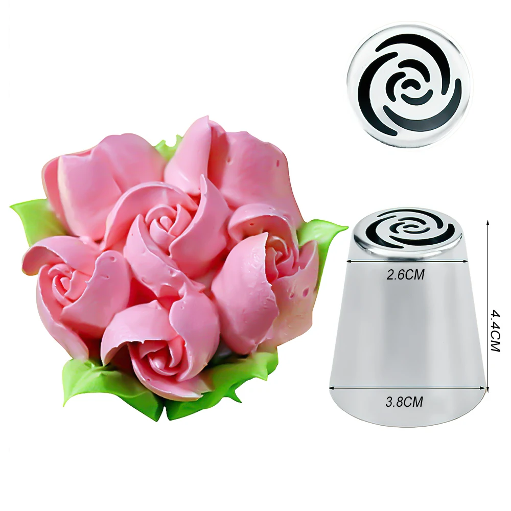 1PC Russian Tulip Icing Piping Nozzles Stainless Steel Flower Cream Pastry Tips Nozzles Cupcake Cake Decorating Tools