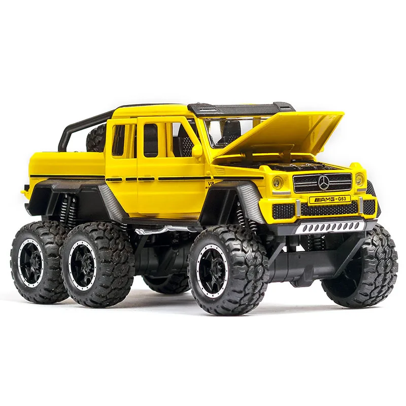 Diecast Spielzeug Fahrzeug Legierung Auto Modell Metall Räder Simulation Off-road Sound Und Licht Ziehen Auto Spielzeug Für jungen Ornament Geschenk