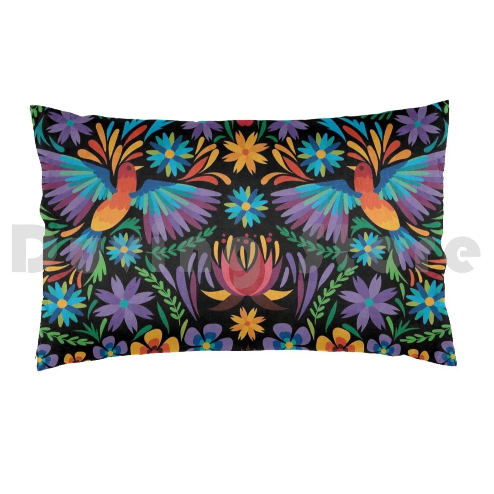 Mayan Aztec Colorful Pattern Pillow Case Printed 50x75 Mayan Aztec God South America Brazil Colombia Chile